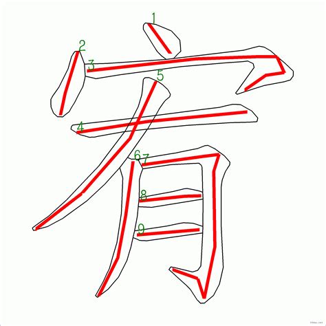 宥幾畫|漢字: 宥的筆畫順序 (“宥”9劃) 